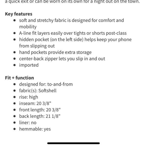 Lululemon Good to Go blockade black zip back skirt ?size - Picture 11 of 11